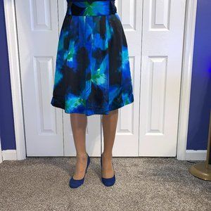Used Worthington Flared Blue Skirt Size 4